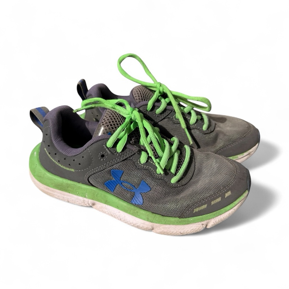 Neon Green & Gray Under Armour Sneakers Shoes